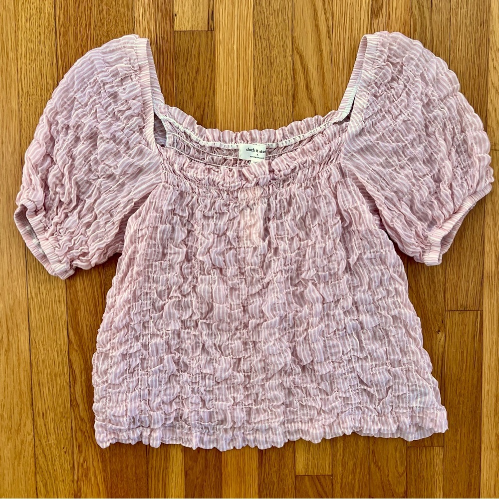 NWT Anthropologie Cloth & Stone Ruched Top, Small